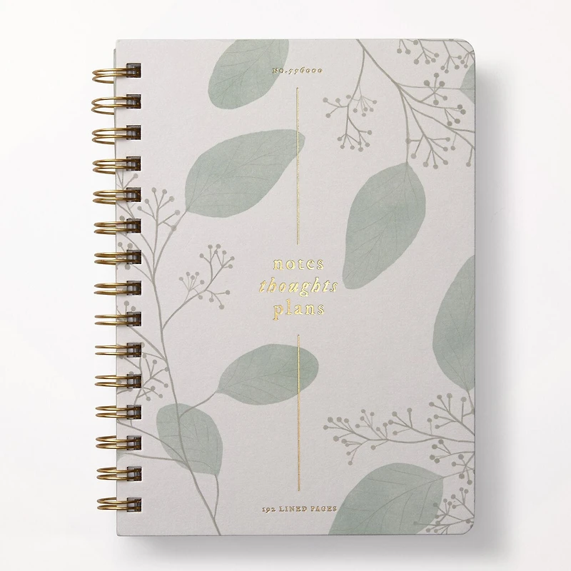 A5 Spiral Journal, Botanical Eucalyptus