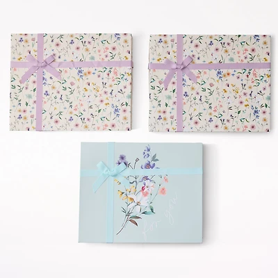Spring Floral Apparel Boxes, Set of 3