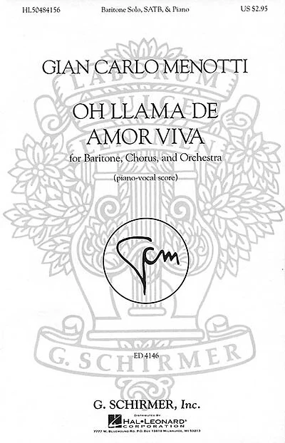 Oh llama de amor viva: SSAATTBB Chorus and Piano