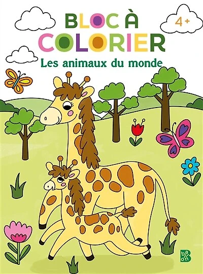 Bloc à colorier: Les animaux du monde