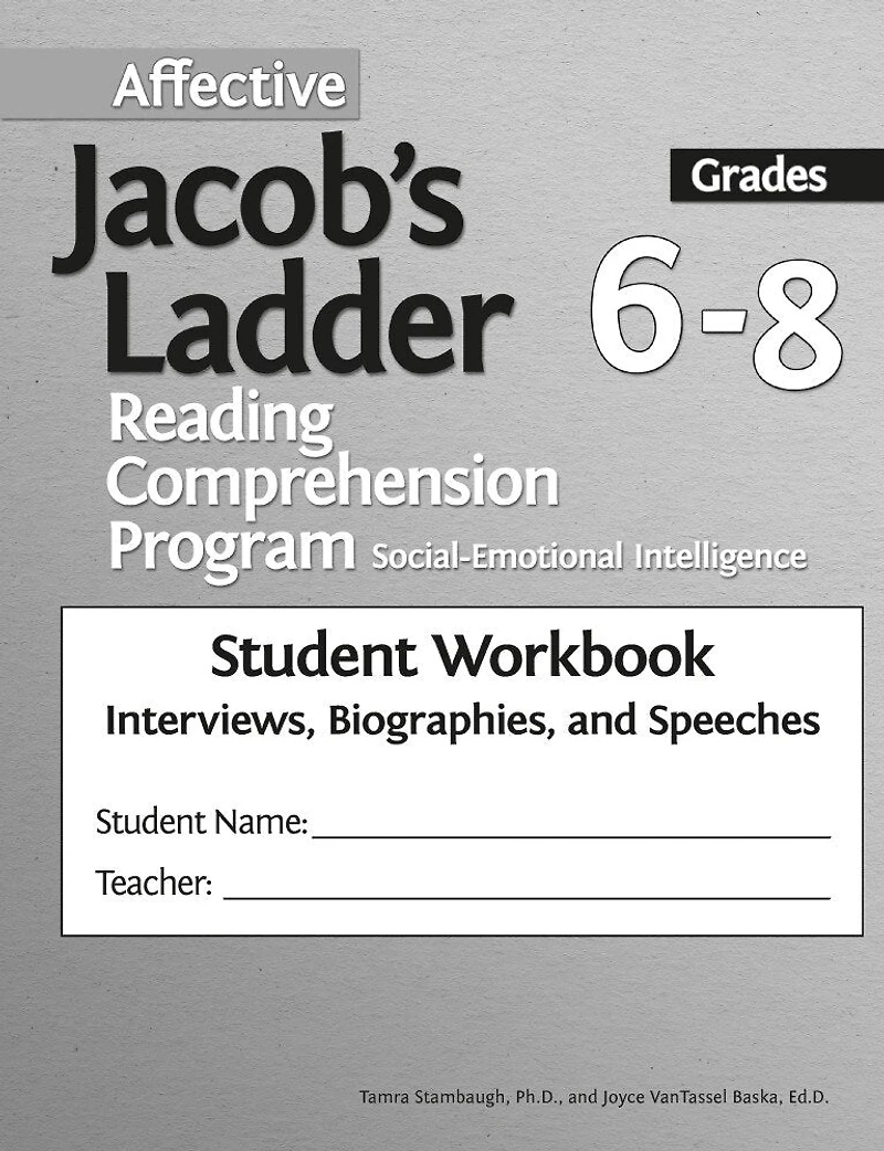 Affective Jacob's Ladder Reading Comprehension Program: Grades 6-8, Student Workbooks, Interviews, Biographies, And Speeches (set Of 5)