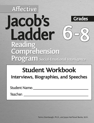 Affective Jacob's Ladder Reading Comprehension Program: Grades 6-8, Student Workbooks, Interviews, Biographies, And Speeches (set Of 5)