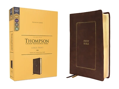 KJV, Thompson Chain-Reference Bible, Large Print, Leathersoft, Brown, Red Letter, Comfort Print