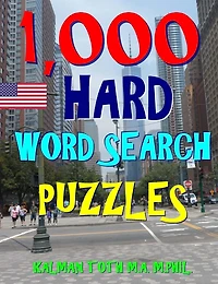 1,000 Hard Word Search Puzzles: Fun Way to Improve IQ & Memory