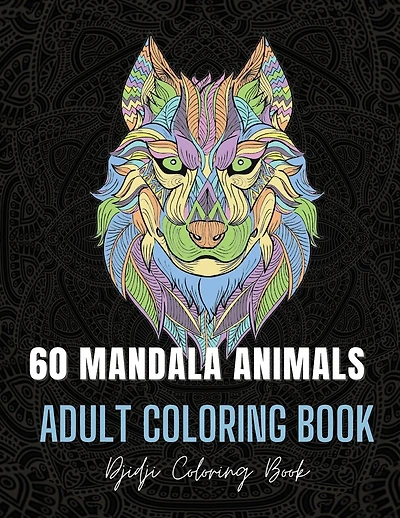 60 Mandala Animals: Adult coloring book