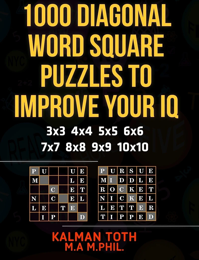 1000 Diagonal Word Square Puzzles to Improve Your IQ