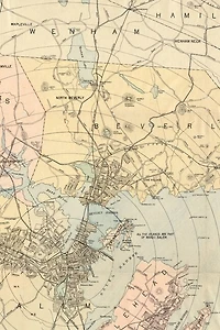 1903 Map Of Salem And Surrounding Area - A Poetose Notebook / Journal / Diary (50 Pages/25 Sheets): A Poetose Notebook / Journal / Diary (50 Pages/25 Sheets)