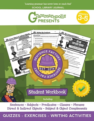 The Parts Of The Sentence Workbook, Grades 3-5