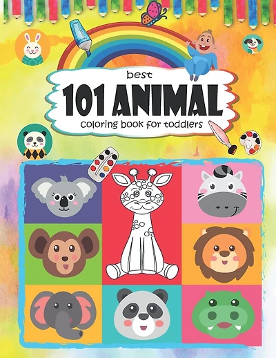 best 101 animal coloring book for Toddlers: Fun Early Learning, Kid Toddler ... Of Animals To Color For Children, girls boy kids,