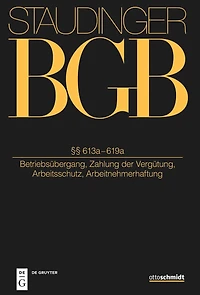 §§ 613a-619a: (Betriebsübergang, Zahlung der Vergütung, Arbeitsschutz, Arbeitnehmerhaftung)