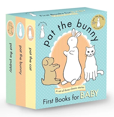 Pat the Bunny: First Books for Baby Boxed Set: Pat the Bunny; Pat the Puppy; Pat the Cat (3-Book Boxed Set)