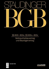 §§ 650i-650o; 650u-650v: (Verbraucherbauvertrag und Bauträgervertrag)