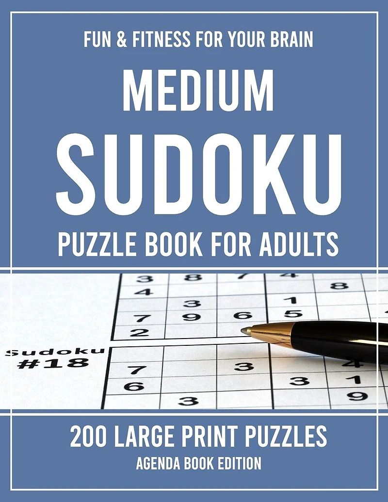 Medium Sudoku Puzzle Book for Adults: 200 Large Print Puzzles