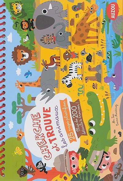 Cherche et trouve les animaux: 25 pages plastifiées, plus de 200 détails à trouver !
