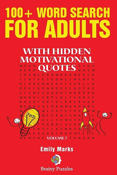100+ Word Search for Adults: With hidden motivational quotes