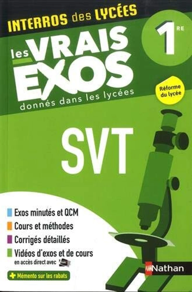SVT (Sciences de la vie et Terre) Première - Interros des lycées 1re Les vrais exos du Bac + 100 exercices avec corrigés détaillés 2026 EPUB