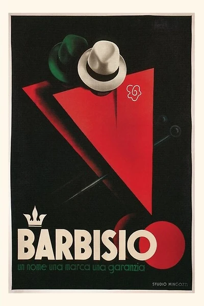 Vintage Journal Ad for Barbisio, Hat and Triangle
