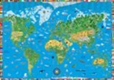 Illustrated World Map For Kids