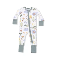 Camping Blue 2 Way Zipper Romper