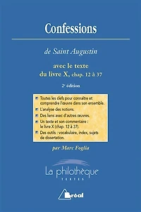 Confessions, saint Augustin : avec le texte du livre X, chapitres VIII à XXVII (§ 12 38) toutes les clefs pour connaître et comprendre l'oeuvre: