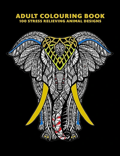 Adult Colouring Book: 100 Stress Relieving Animal Designs