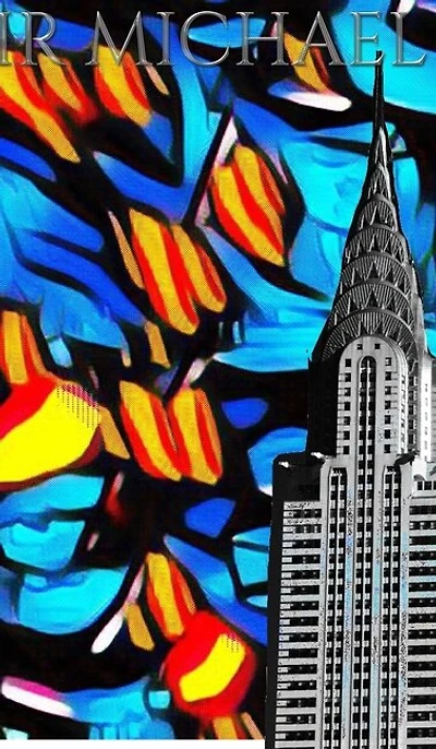 Iconic Chrysler Building New York City Sir Michael Huhn pop art Drawing Journal: Journal