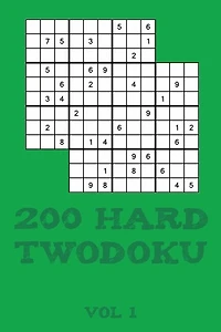 200 Hard Twodoku Vol 1: Two overlapping Sudoku, puzzle booklet