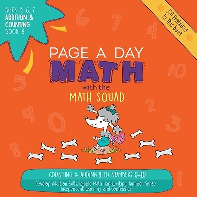 Page A Day Math Addition & Counting Book 9: Adding 9 to the Numbers 0-10