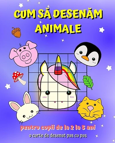 Cum să Desenăm Animale: Un ghid pentru copii pentru a învăța cum să deseneze cu metoda grilă de copiere