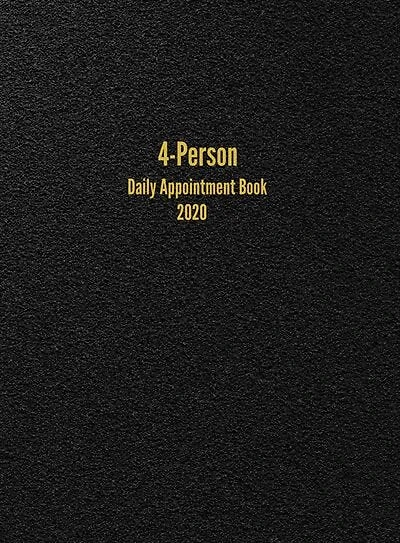 4-person Daily Appointment Book 2020: 4-column Daily Appointment Book