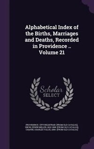 Alphabetical Index of the Births, Marriages and Deaths