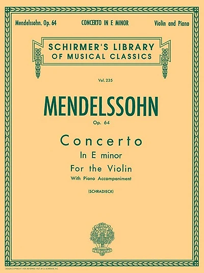 Concerto in E minor, Op. 64: Schirmer Library of Classics Volume 235