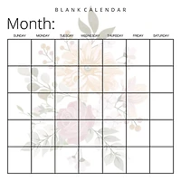 Blank Calendar: Pretty Flowers, Undated Planner For Organizing, Tasks, Goals, Scheduling, Diy Calendar Book