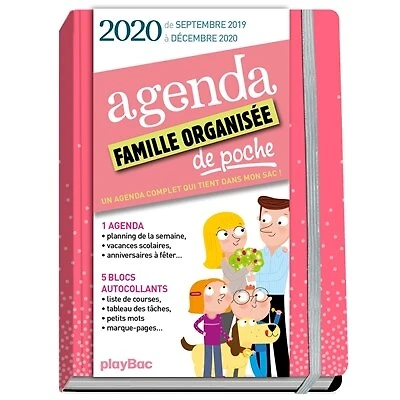 Agenda famille organisée de poche 2020: de septembre 2019 à décembre 2020