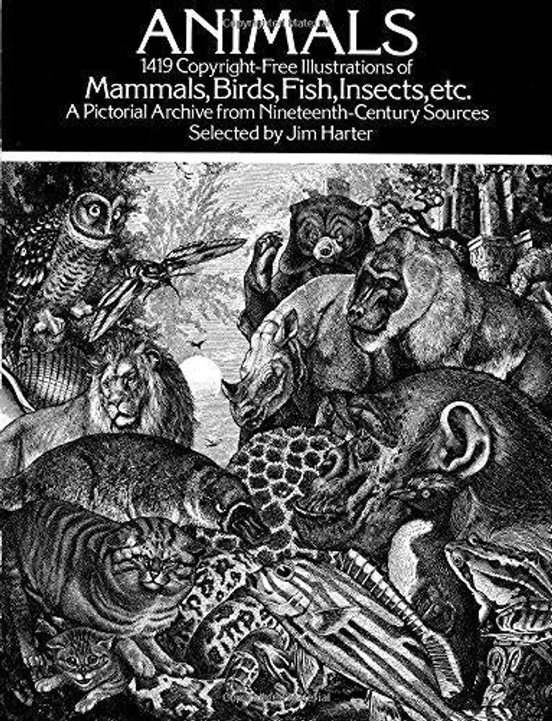 Animals: 1419 Royalty-Free Illustrations of Mammals, Birds, Fish, Insects, Etc.