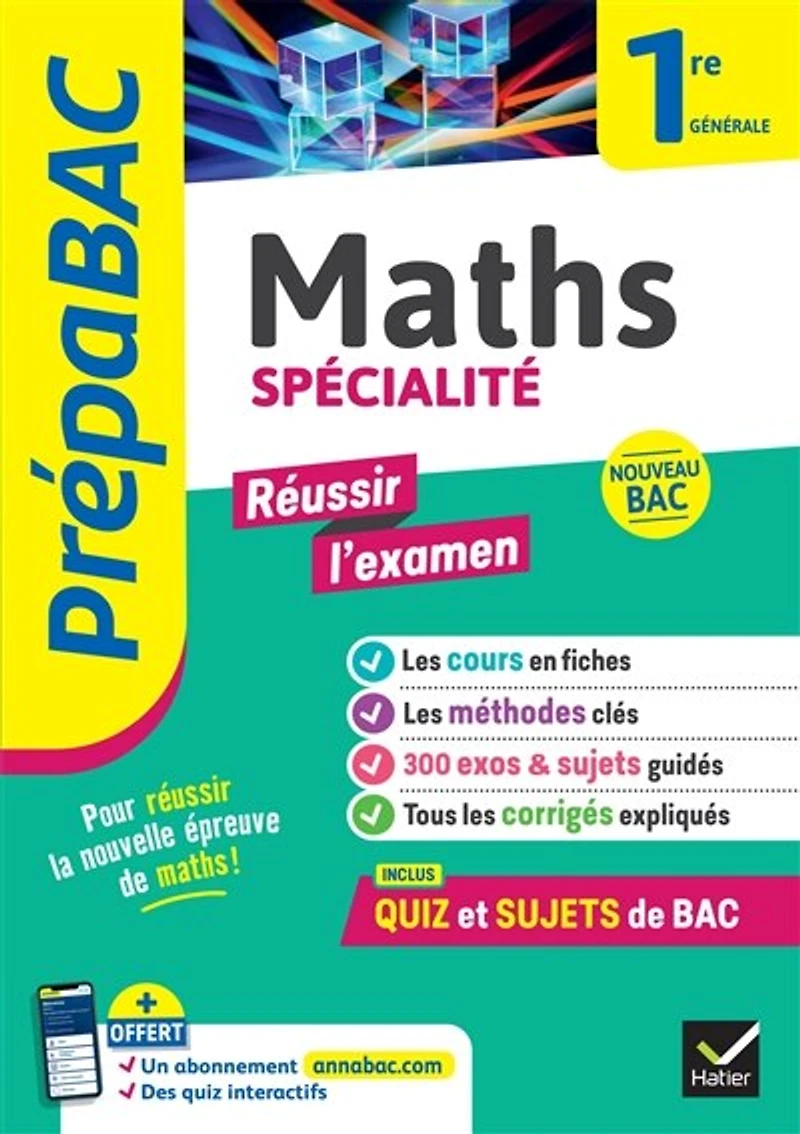Maths spécialité, 1re générale: bac 2026
