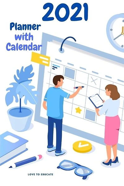 2021 Planner With Calendar - Calendar Year Goal & Vision Planner Agenda Organizer (halloween Theme)