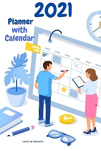 2021 Planner With Calendar - Calendar Year Goal & Vision Planner Agenda Organizer (halloween Theme)