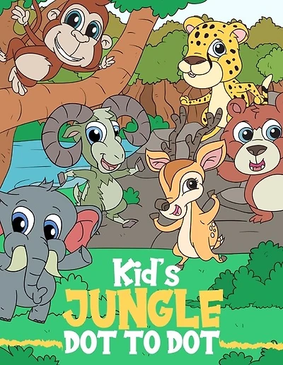 Kid's Jungle Dot to Dot: Cute and Unique Jungle's Animals Dot to Dot and Coloring Pages for Kids Ages 4-8
