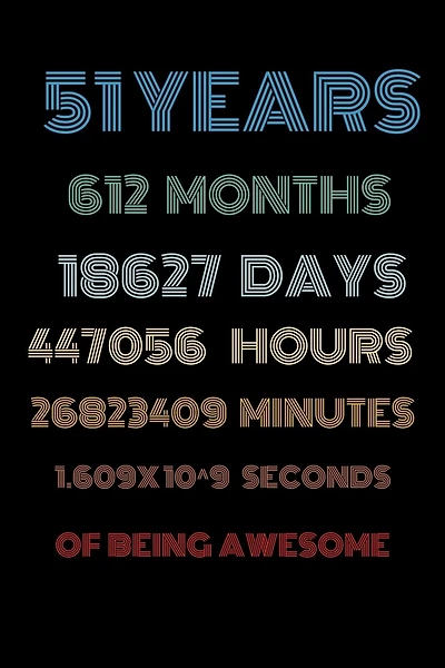 51 years of being awesome: Vintage Birthday gift for 51 years old / 51th birthday gifts for kids, men and women
