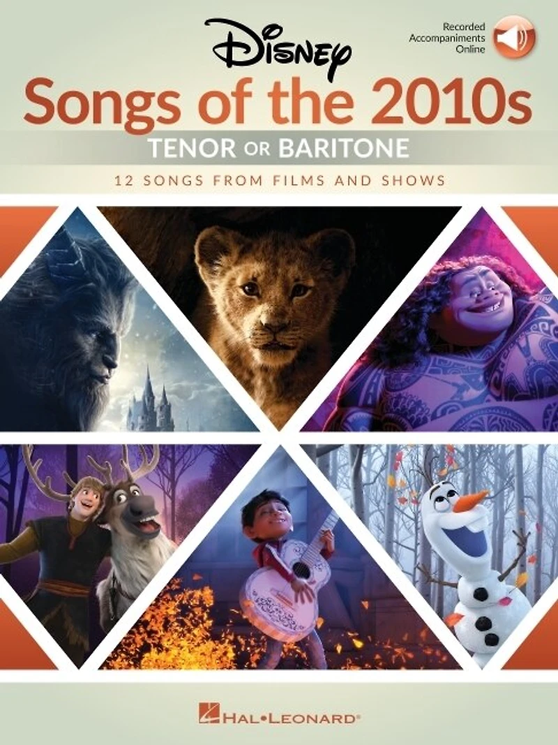 Disney Songs Of The 2010s: Tenor Or Baritone - 12 From Films And Shows With Recorded Piano Accompaniments Online: Online