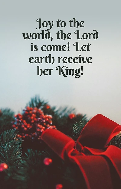 Christmas Bulletin: Joy to the World (Package of 100): Joy to the World (Hymn Lyrics)