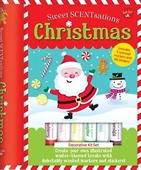 Christmas: Create your own illustrated winter-themed treats with delectably scented markers and stickers! - Includes 6 scented markers and 60 stickers!