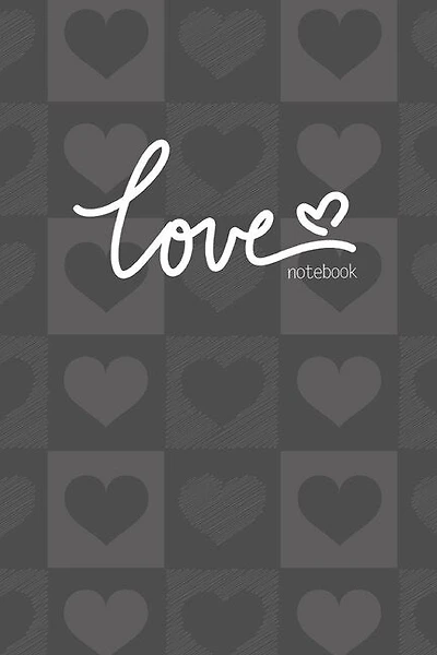 Love Notebook, Blank Write-in Journal, Dotted Lines, Wide Ruled, Medium (A5) 6 x 9 In (Gray)