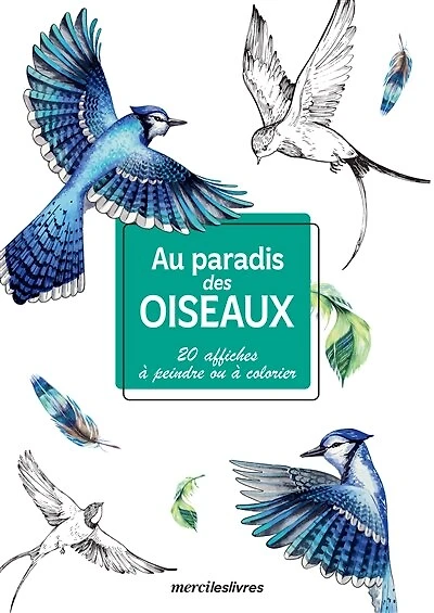Au paradis des oiseaux: 20 affiches à peindre ou à colorier