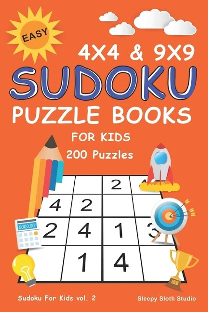 Easy Sudoku Puzzle Books For Kids: 4x4 and 9x9 Puzzle Grids 200 Sudoku Puzzles with Very Easy, Easy, Medium & Hard - Mini Sudoku Books For Kids & Beginner