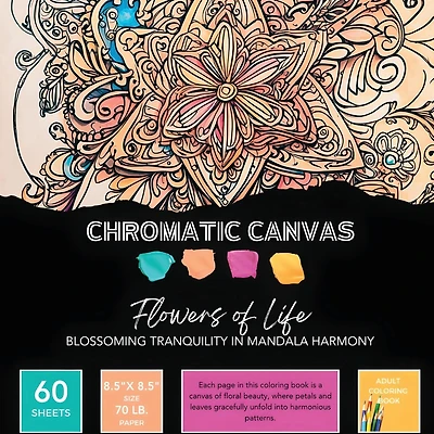 Flowers of Life Coloring Book: Blossoming Tranquility in Mandala Harmony
