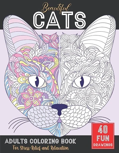 cats coloring book for adults: An Amazing and Beautiful Cats coloring pages for Adults.