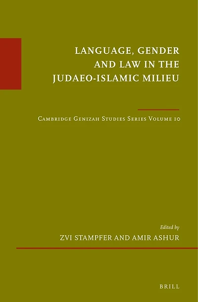 Language, Gender and Law in the Judaeo-Islamic Milieu: Cambridge Genizah Studies Series, Volume 10