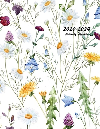 2020-2024 Monthly Planner: Large Five Year Planner With Floral Cover (volume
